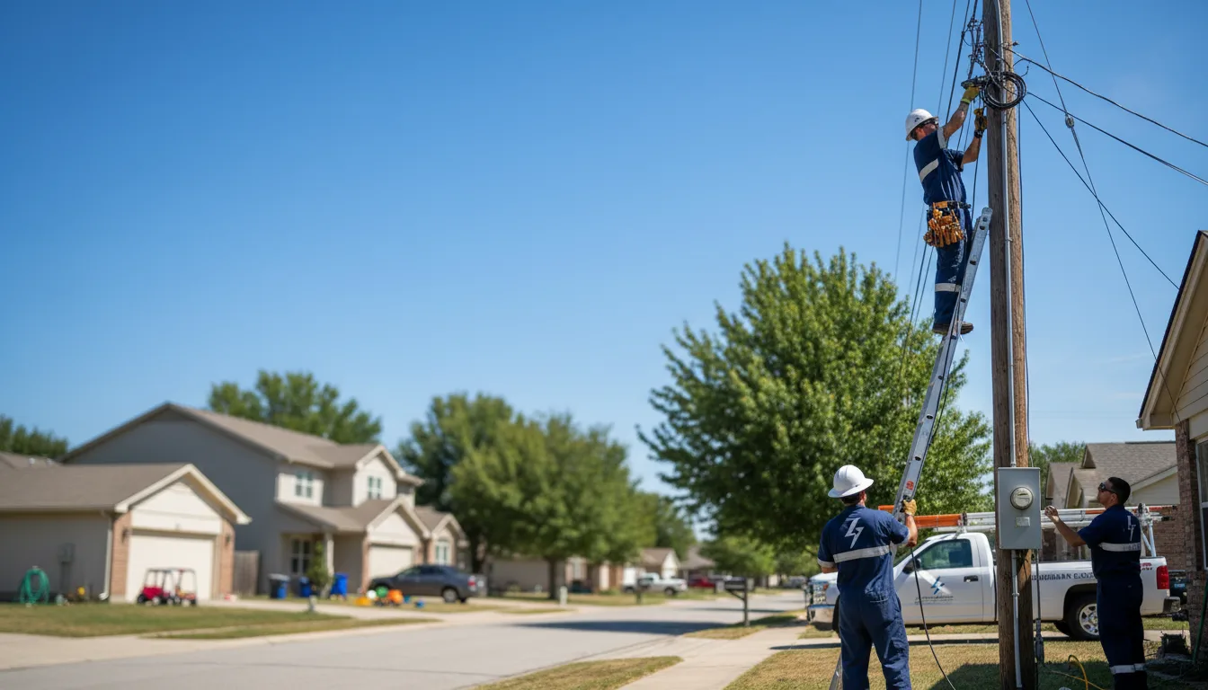 Residential electrician providing installation services in Keller, TX